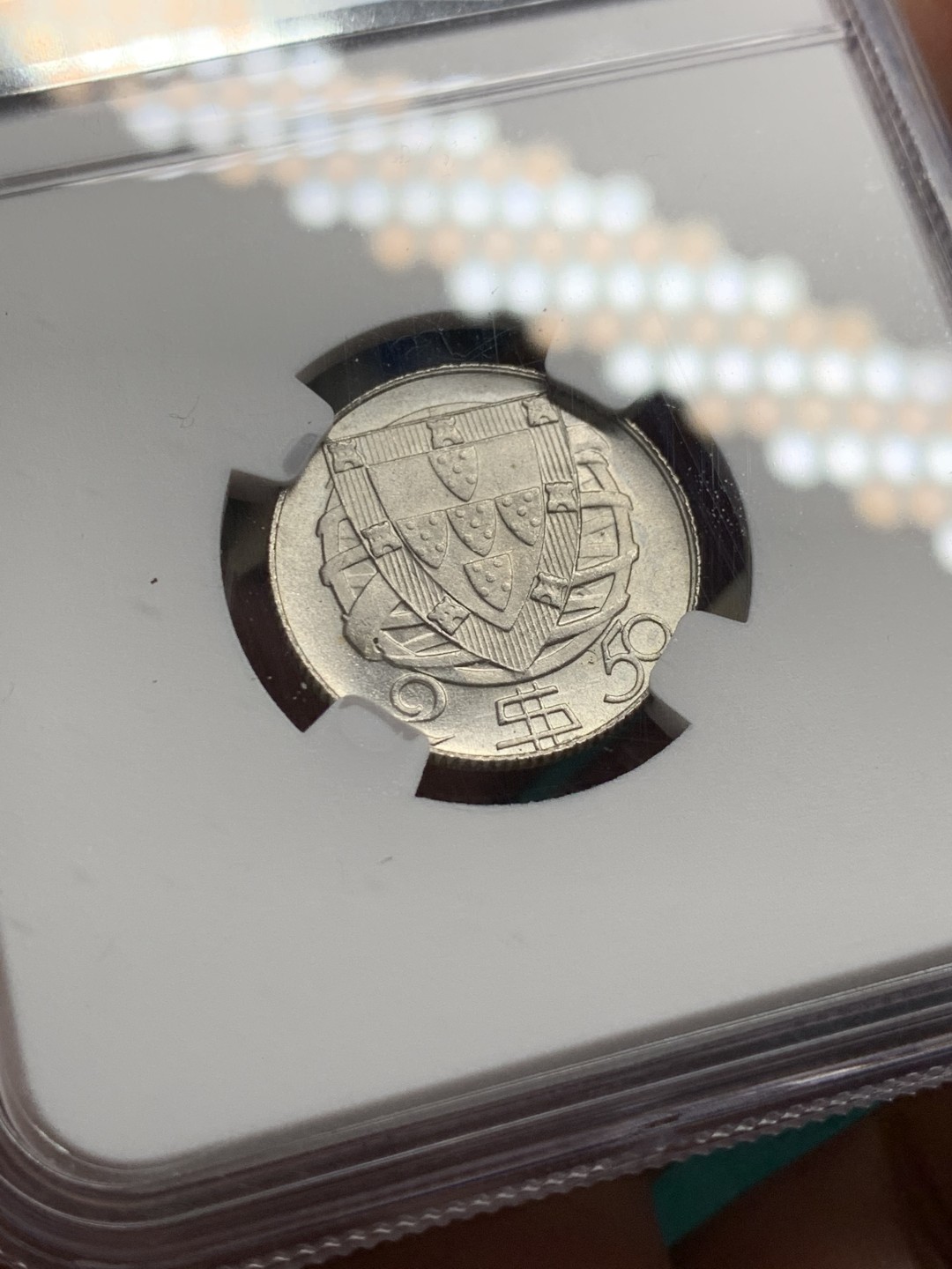 《竞宝斋》第147场-周日，周一 2场 (全场包邮) NGC-MS65 葡萄牙1951年 大帆船2.5埃斯库多银币 顶级好品