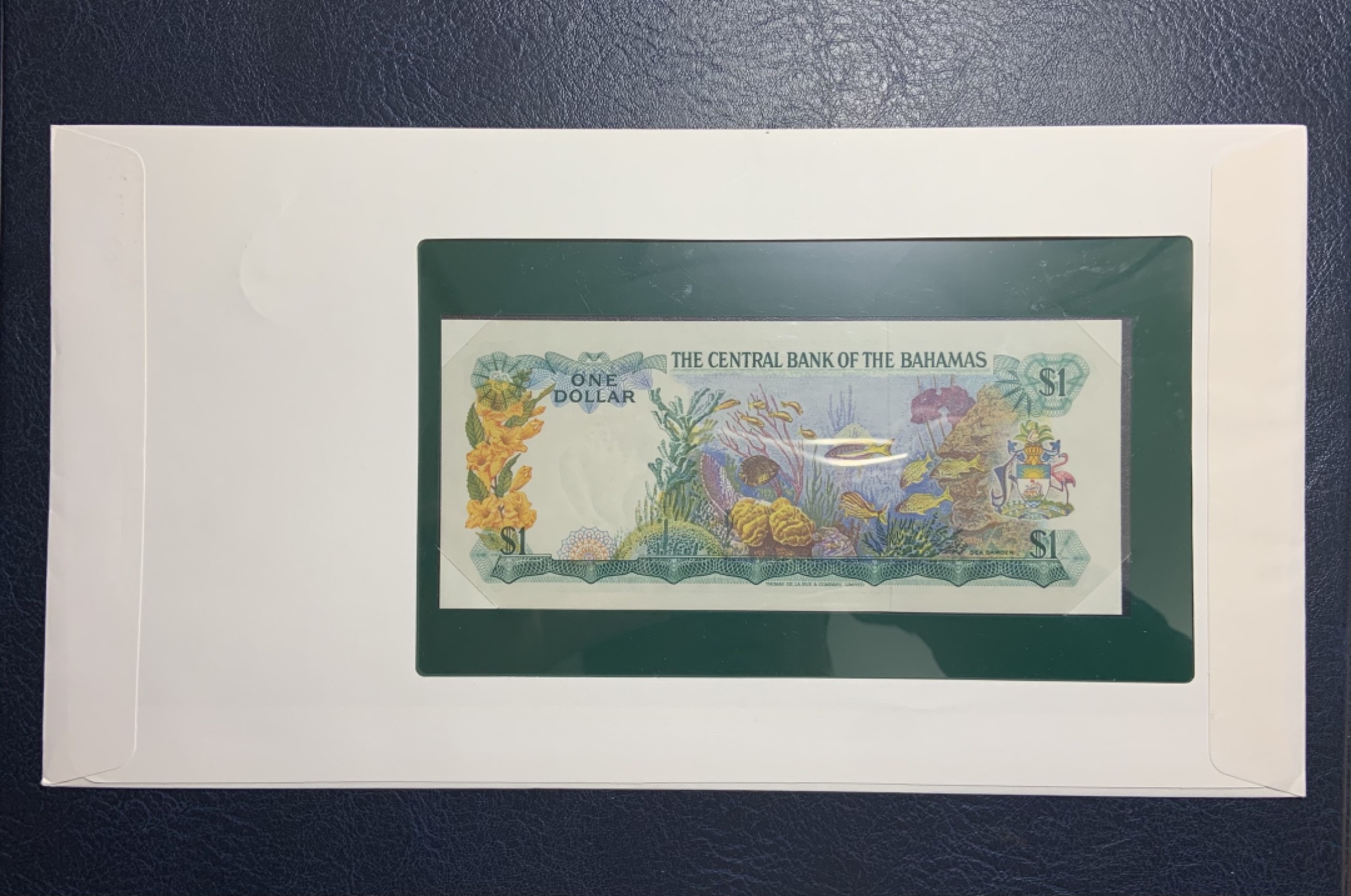 收藏联盟Quantum Auction 第244期拍卖  巴哈马1974年1元富兰克林邮币封  品相UNC b版骑冠