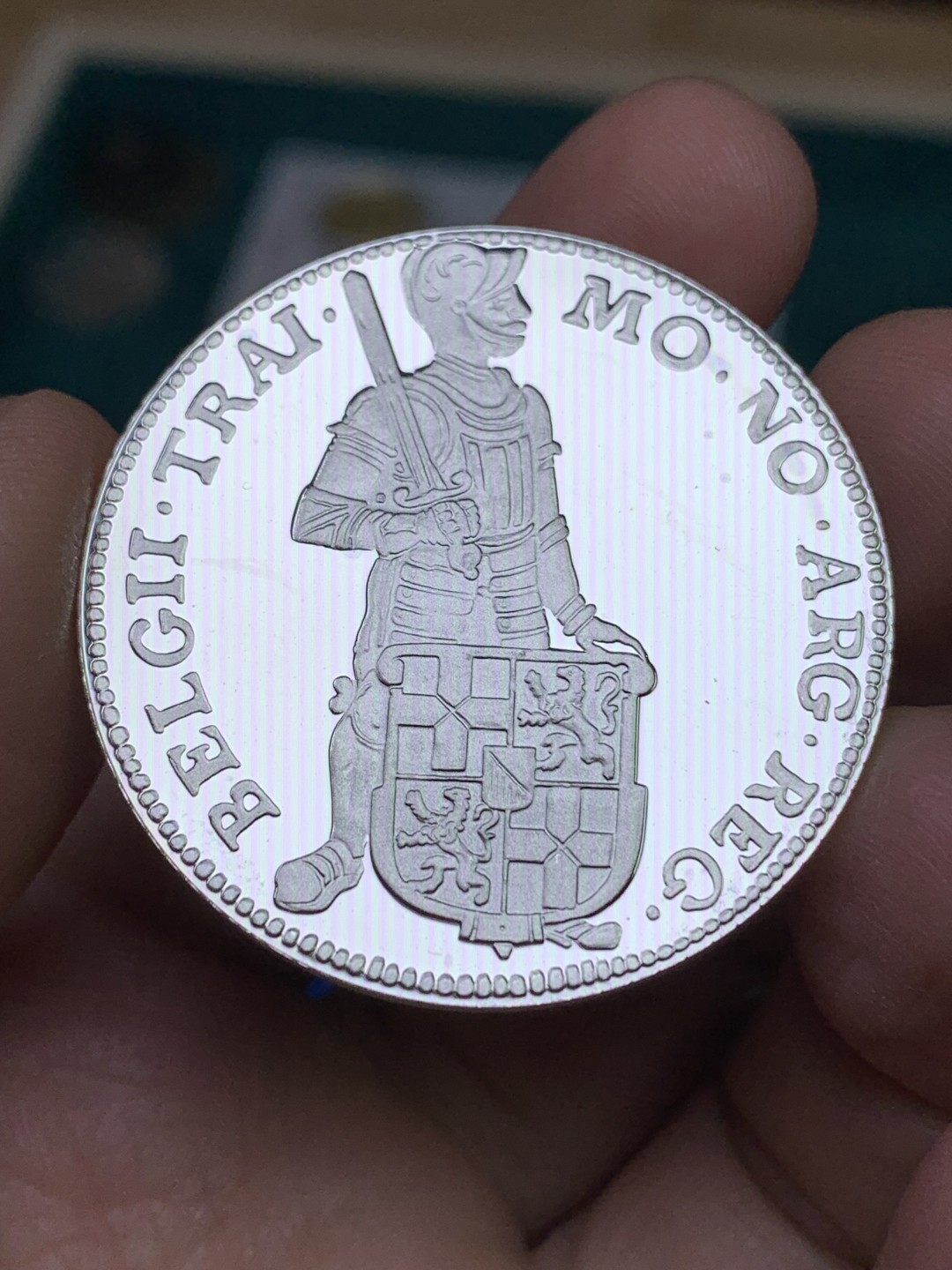 《竞宝斋》第147场-周日，周一 2场 (全场包邮) 1999年荷兰精制Proof武士银杜卡特大银币，仿古制作，乌特勒支省 28.25克，0.873银，40毫米，发行量9500