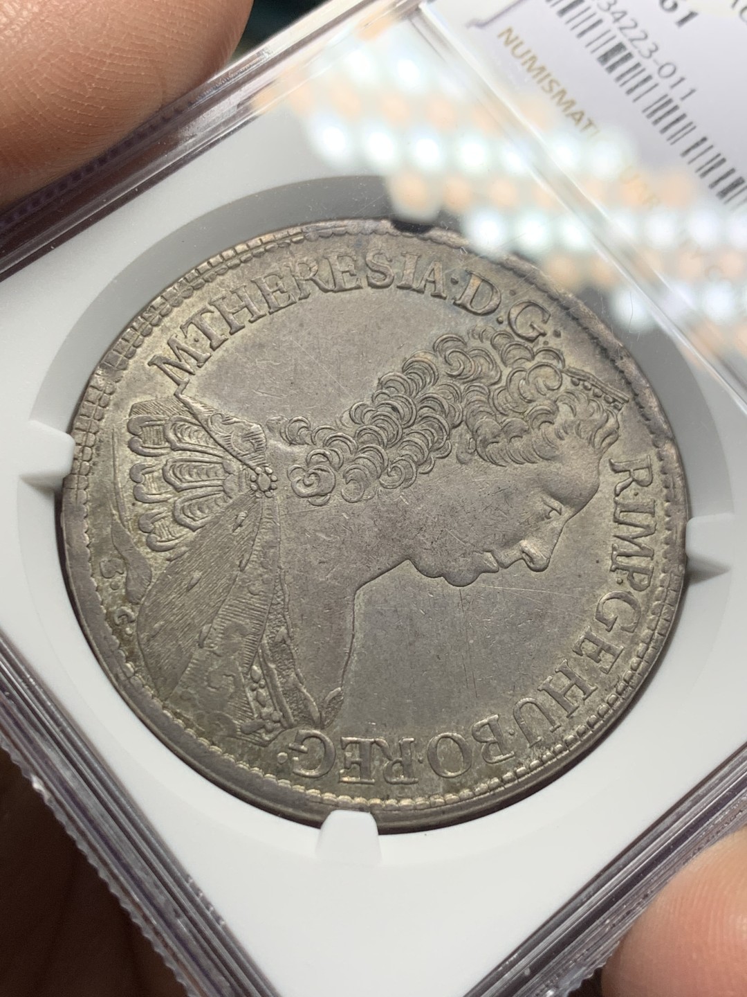 《竞宝斋》第147场-周日，周一 2场 (全场包邮) 亚军分 NGC 1765年MS61 奥地利 原铸大奶妈1泰勒银币，（金茨堡）布尔高厂铸造，打制良好无减重痕