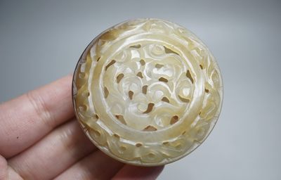 ｜冷门出品｜精选专拍·第壹拾陆场· - 苏工和田玉镂空花卉粉盒｜尺寸详见图片