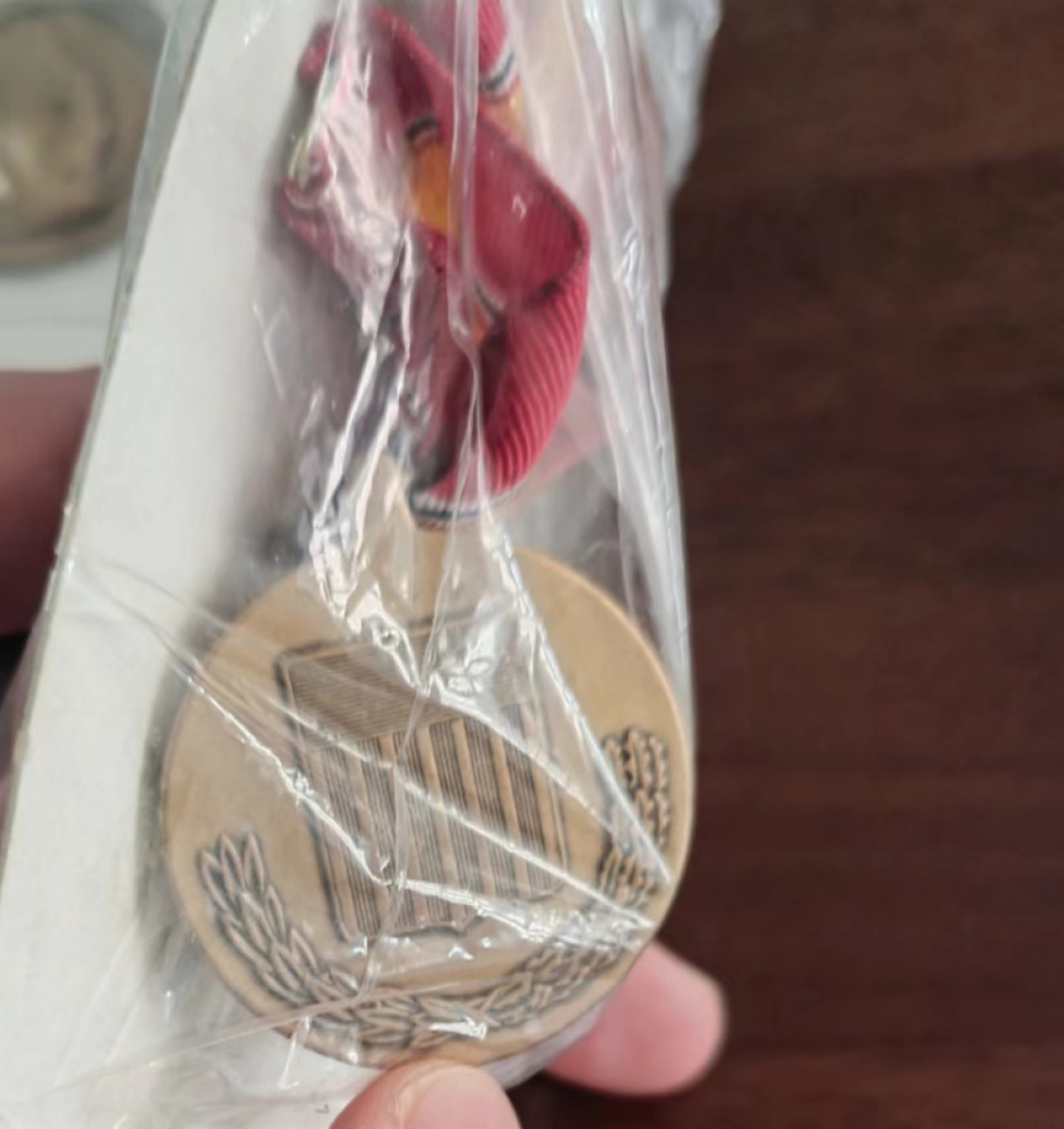 德国马克欧洲章牌摆件第十期 美国国家防御铜章32mm，原盒袋未拆