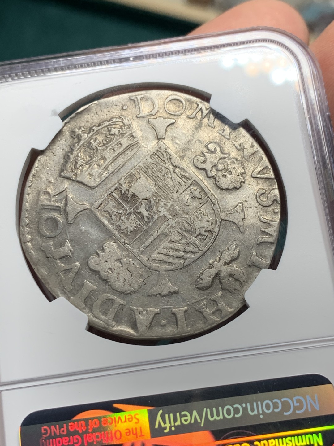 《竞宝斋》第147场-周日，周一 2场 (全场包邮) 亚军 NGC-VF30 西属尼德兰 1590年菲利普二世 1杜卡特大银币 罕见品种 这东西能找到一个有分的就已经是缘分了