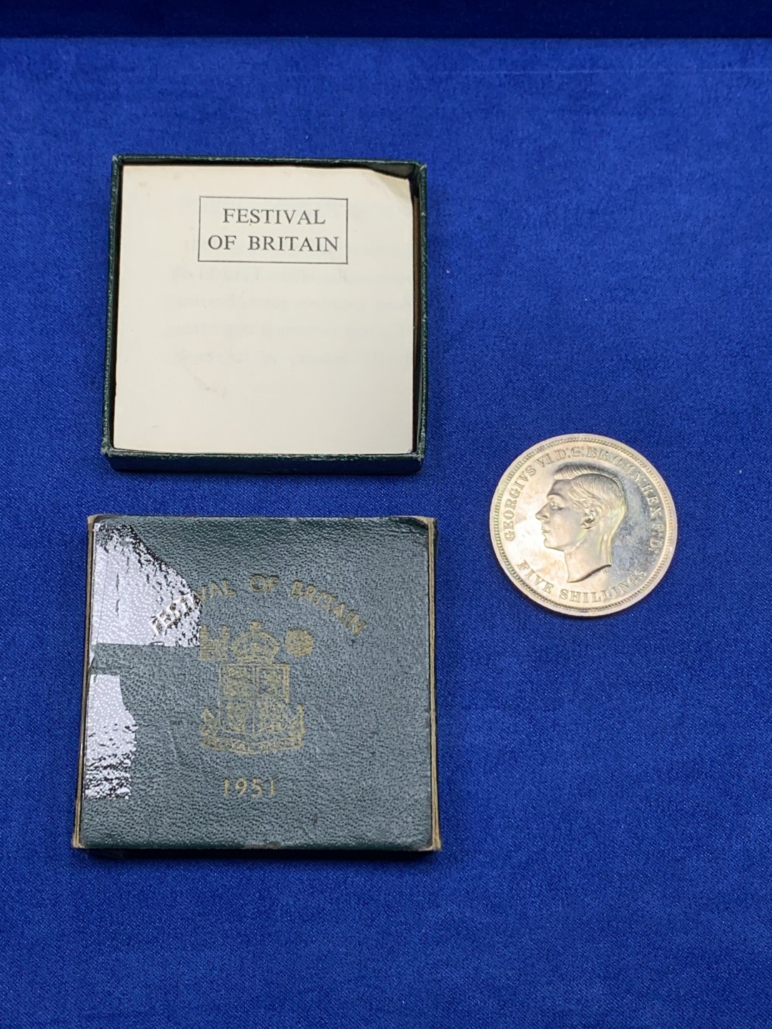 《竞宝斋》第147场-周日，周一 2场 (全场包邮) 英国 1951年 乔治六世 最后的马剑 克朗镍马剑 绿盒带证书