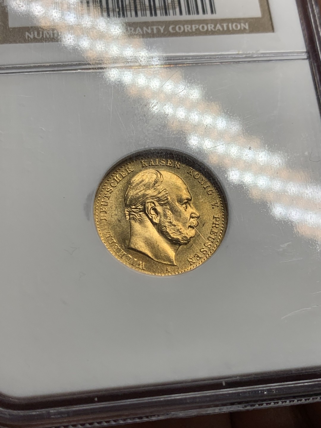 《竞宝斋》第147场-周日，周一 2场 (全场包邮) NGC-MS67 1872A德国普鲁士10马克金币，超高分