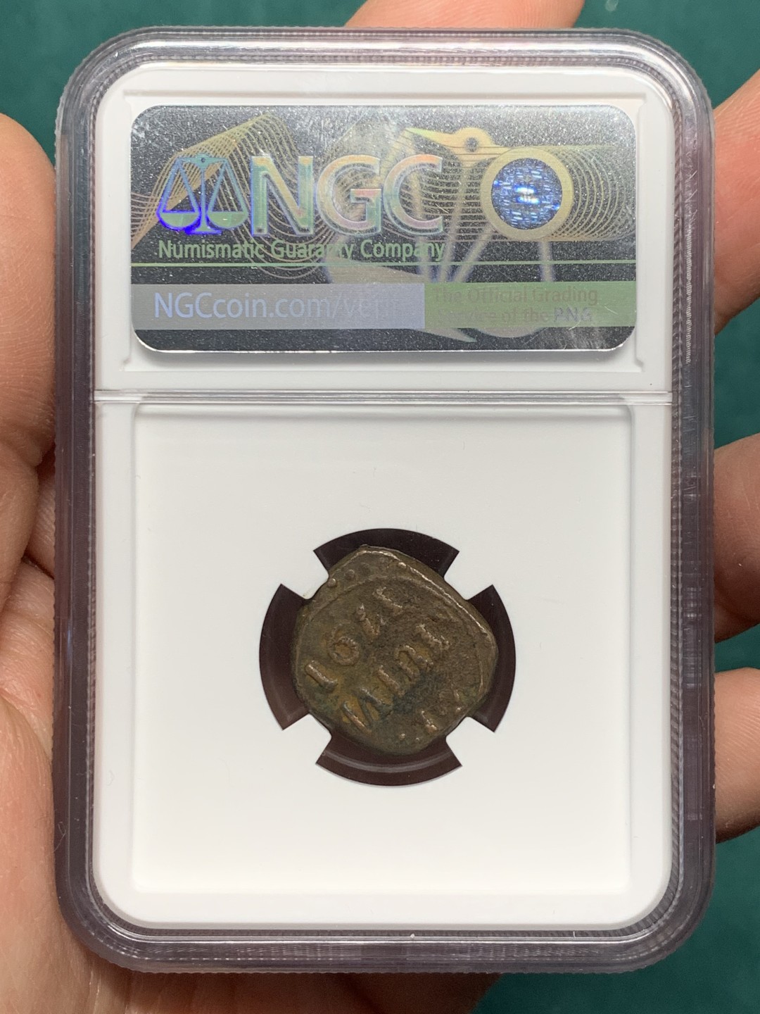 《竞宝斋》第147场-周日，周一 2场 (全场包邮) NGC-VF 锡兰1791-C年 1S大铜板 年份能清晰看到 非常不错