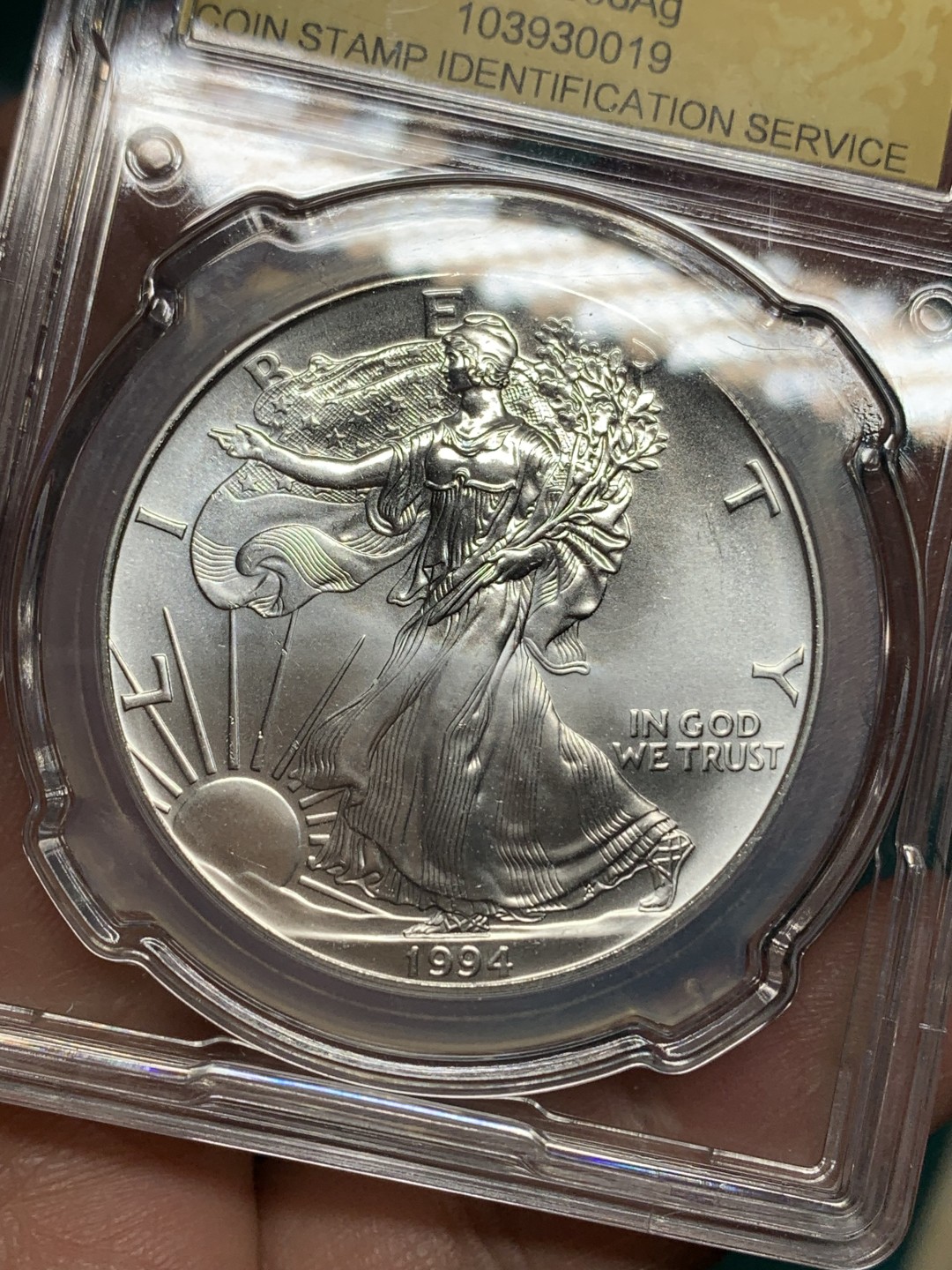 《竞宝斋》第147场-周日，周一 2场 (全场包邮) 信泰MS68，67，68，1992/93/94年美国行走女神一盎司银币共三枚 3盎司银币 93.3克 999银