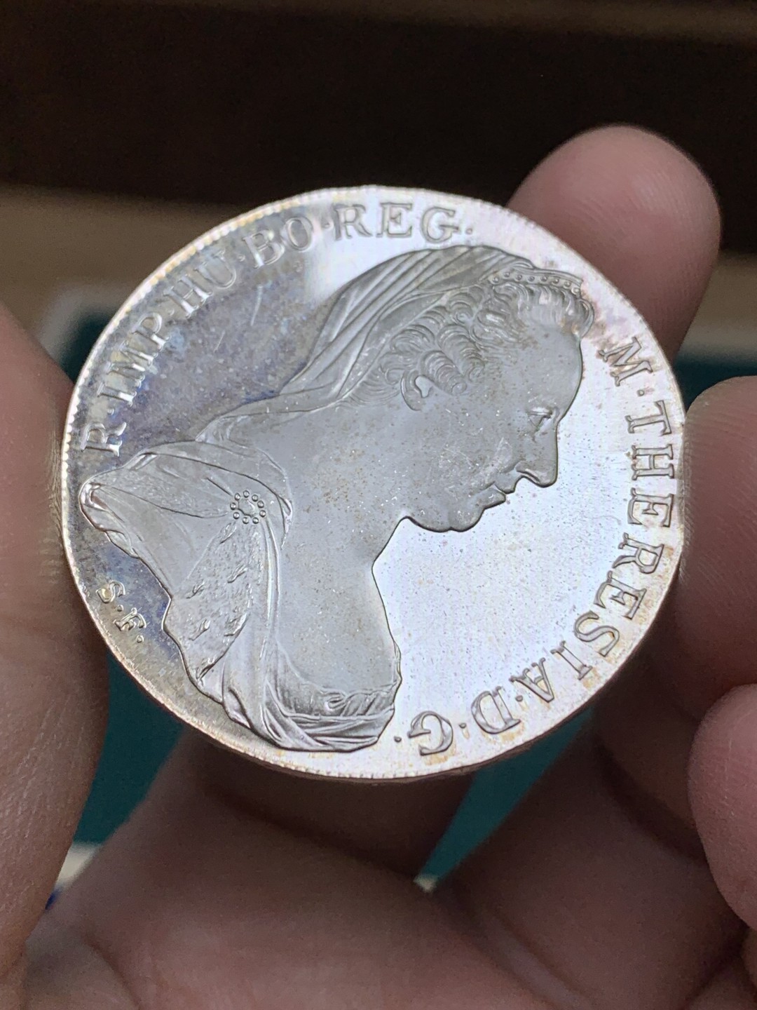 《竞宝斋》第147场-周日，周一 2场 (全场包邮) Proof精制后铸1780年大奶妈玛丽亚特蕾莎泰勒大银币，镜面磨砂很漂亮