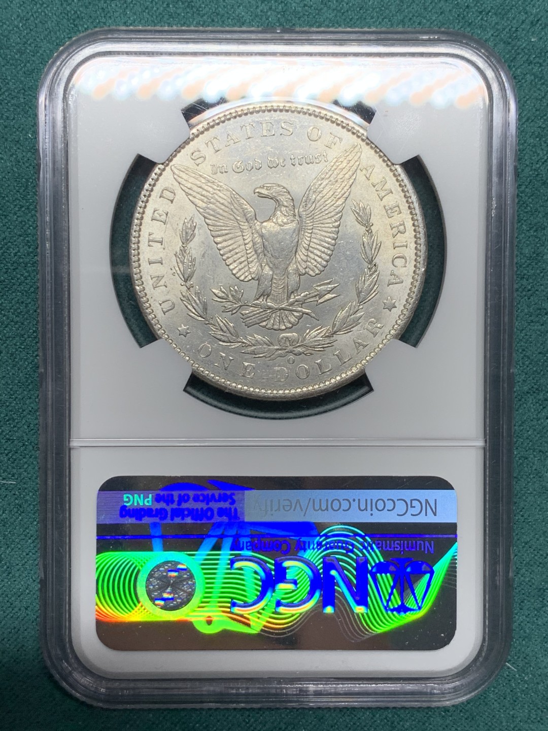 《竞宝斋》第147场-周日，周一 2场 (全场包邮) NGC-MS61 美国1901-O年 摩根一元大银币 顶级好品