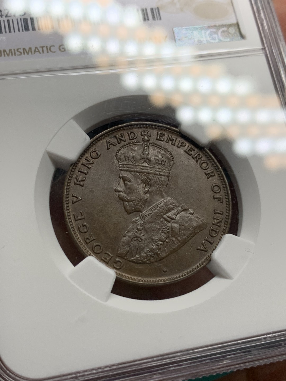 《竞宝斋》第147场-周日，周一 2场 (全场包邮) NGC MS63BN 中国香港 1924年乔五 1分铜币