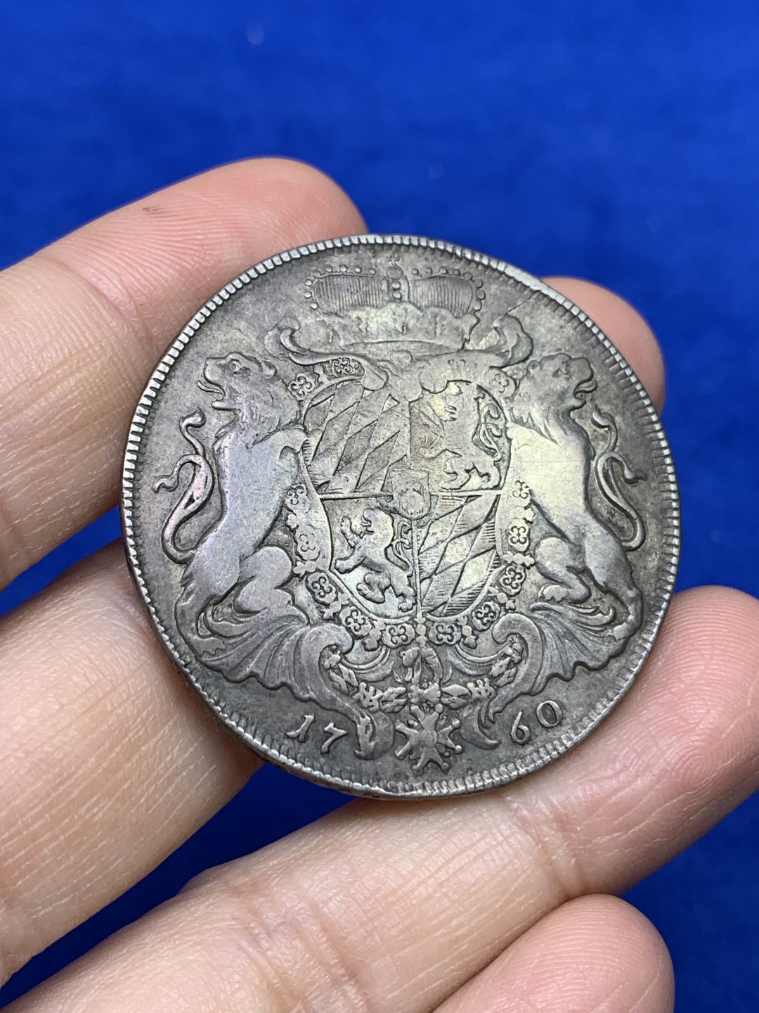 《竞宝斋》第147场-周日，周一 2场 (全场包邮) 巴伐利亚1760年双狮泰勒 少见品种原味包浆