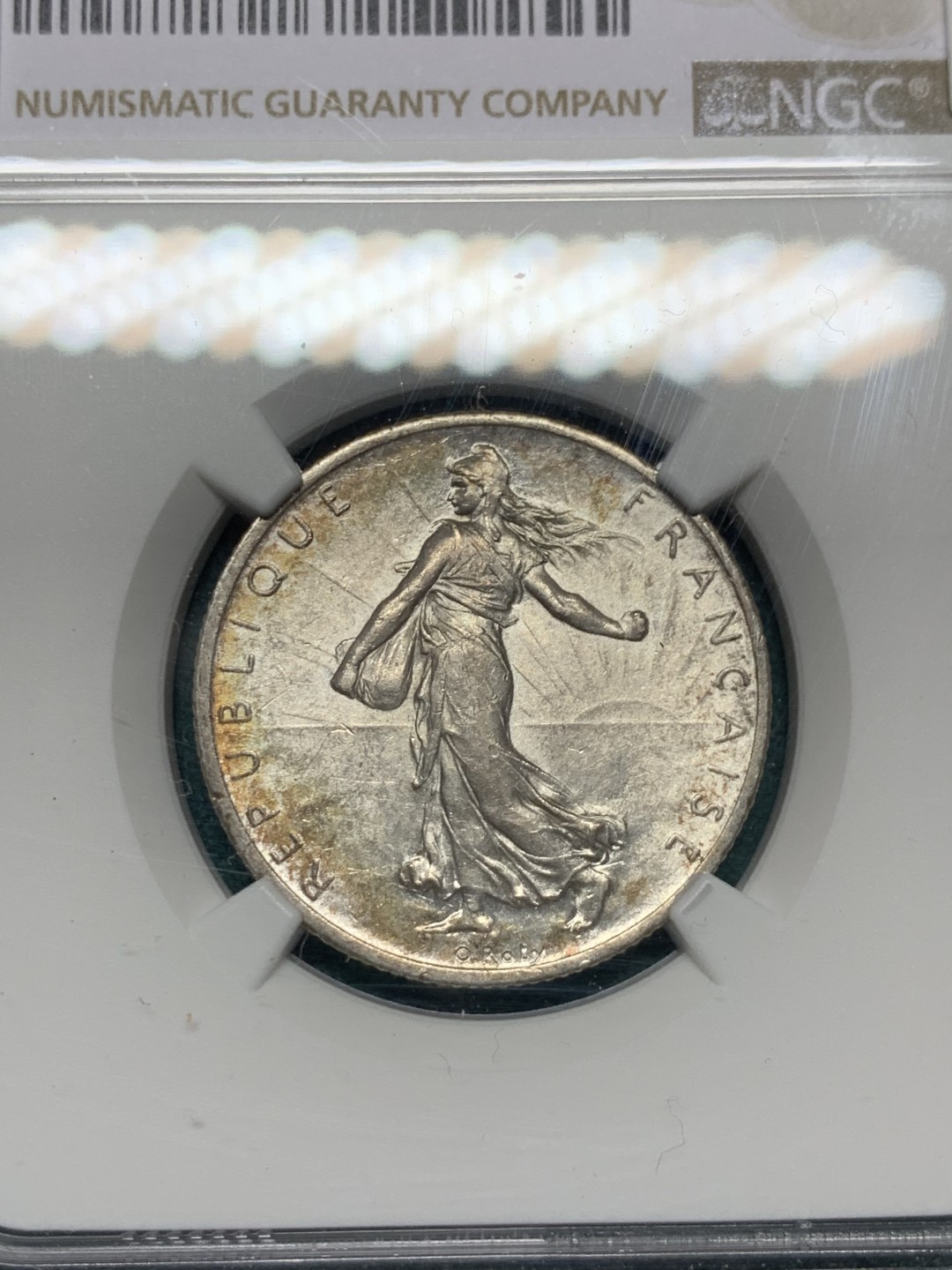 《竞宝斋》第147场-周日，周一 2场 (全场包邮) NGC-MS61 法国1898年 播种女神 早期年份2法郎银币 早期好品稀少