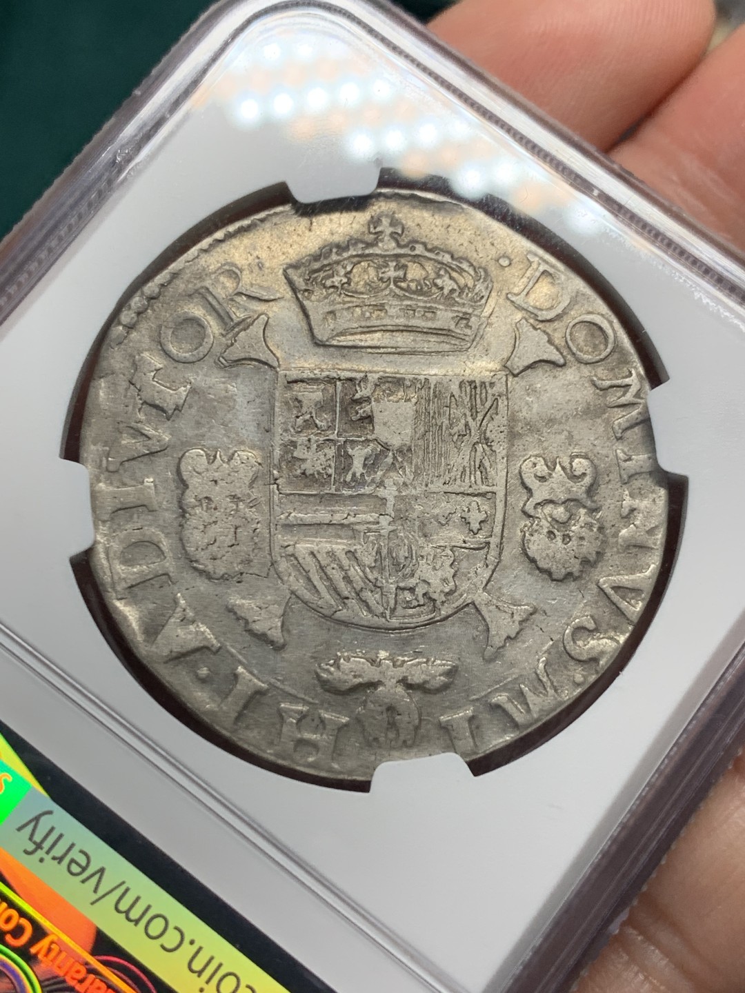 《竞宝斋》第147场-周日，周一 2场 (全场包邮) 亚军 NGC-VF30 西属尼德兰 1590年菲利普二世 1杜卡特大银币 罕见品种 这东西能找到一个有分的就已经是缘分了