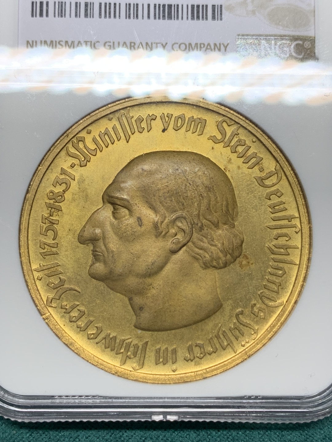 《竞宝斋》第147场-周日，周一 2场 (全场包邮) NGC-MS64 德国1923年 紧急状态时期威斯特伐利亚大马币  10000马克 德紧币中的名誉品状态一流