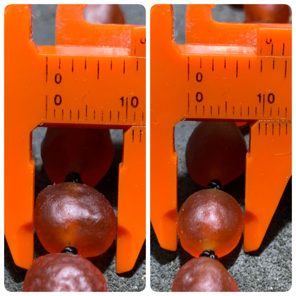 精美毕业级天然高圆度阿拉善樱桃红108项链一条