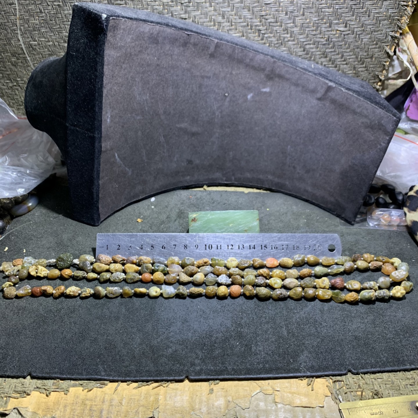 精美阿拉善筋脉玛瑙大颗粒原石108项链一条，