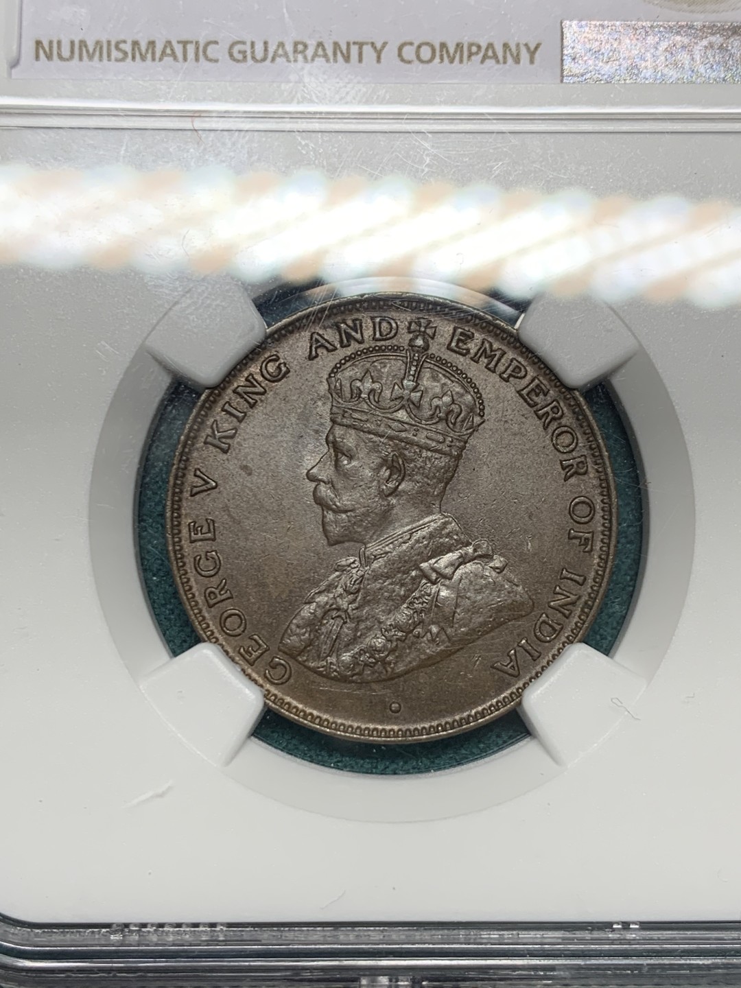 《竞宝斋》第147场-周日，周一 2场 (全场包邮) NGC MS63BN 中国香港 1924年乔五 1分铜币