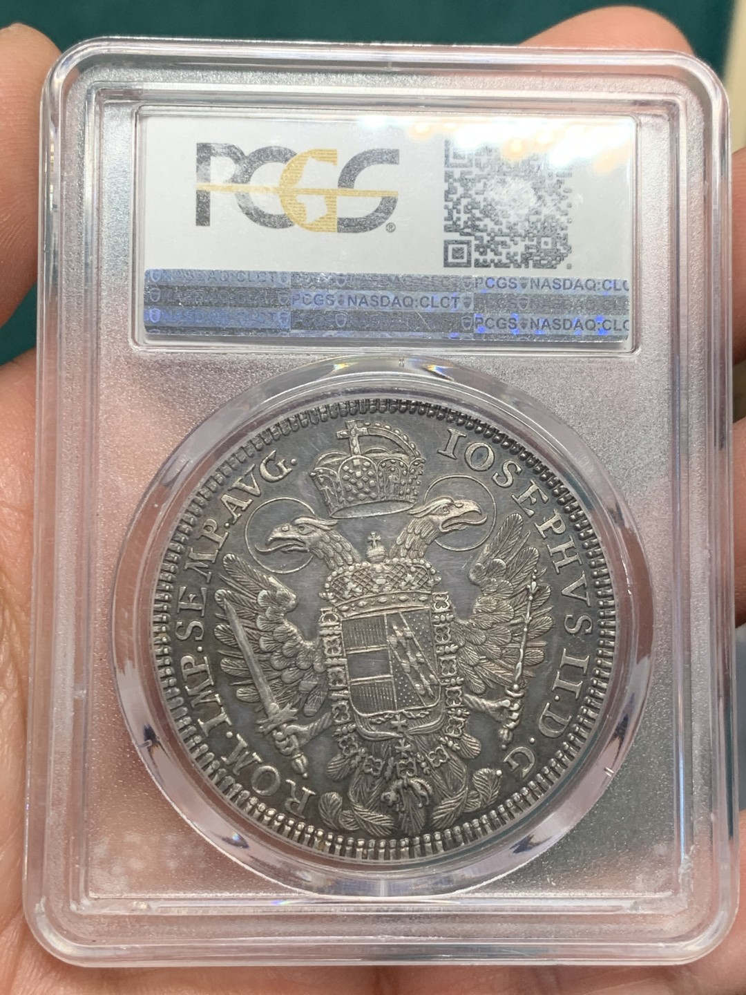 《竞宝斋》第147场-周日，周一 2场 (全场包邮) PCGS-AU55 德国 1779年 神罗纽伦堡景观泰勒大银币 经典品种 细节不错