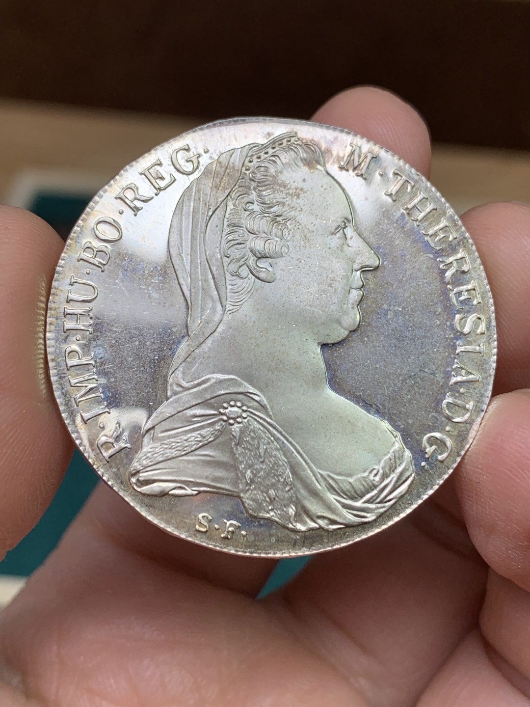 《竞宝斋》第147场-周日，周一 2场 (全场包邮) Proof精制后铸1780年大奶妈玛丽亚特蕾莎泰勒大银币，镜面磨砂很漂亮