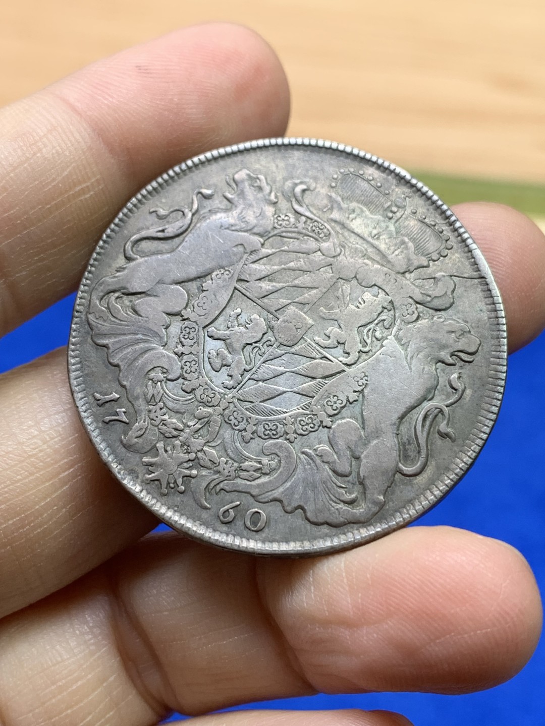 《竞宝斋》第147场-周日，周一 2场 (全场包邮) 巴伐利亚1760年双狮泰勒 少见品种原味包浆