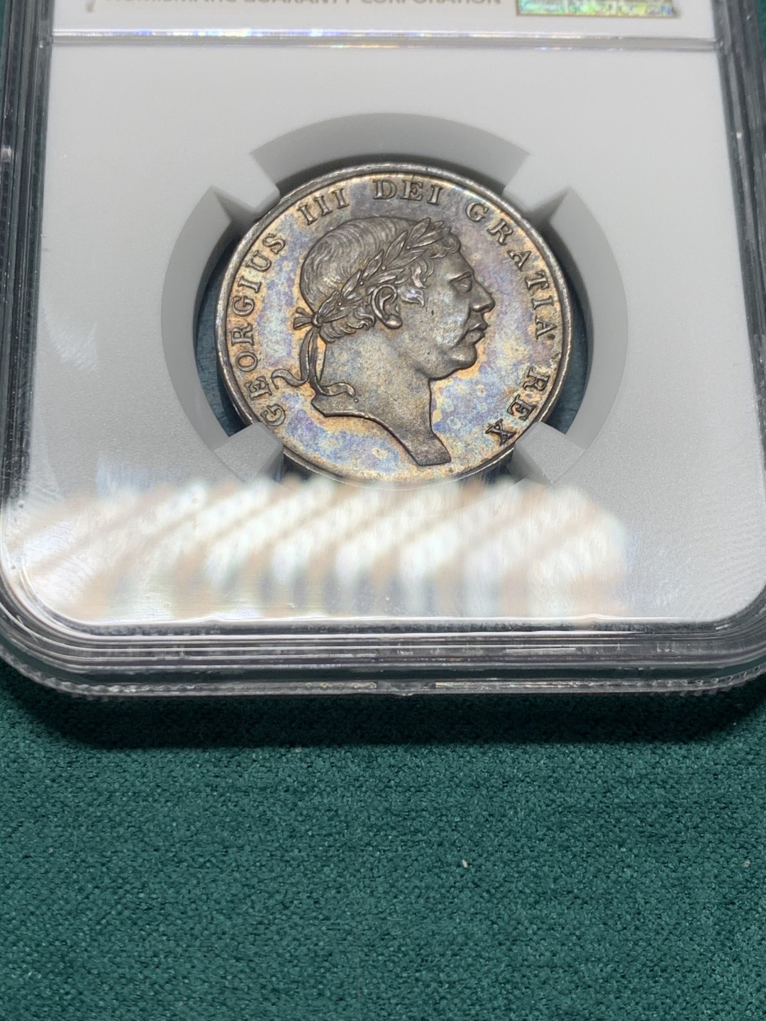 《竞宝斋》第147场-周日，周一 2场 (全场包邮) NGC MS 64 1816年英国英格兰银行代用币乔三1先令6便士（18便士）高分 双面带复古包浆