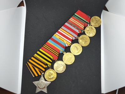 崇实勋章拍卖所（第四期） - 苏联三级军事光荣8联排，战神德国攻克柏林解放华沙战胜日本建军30三级光荣服役卫国20周年（北极防线炮兵打满东西线老兵254309）