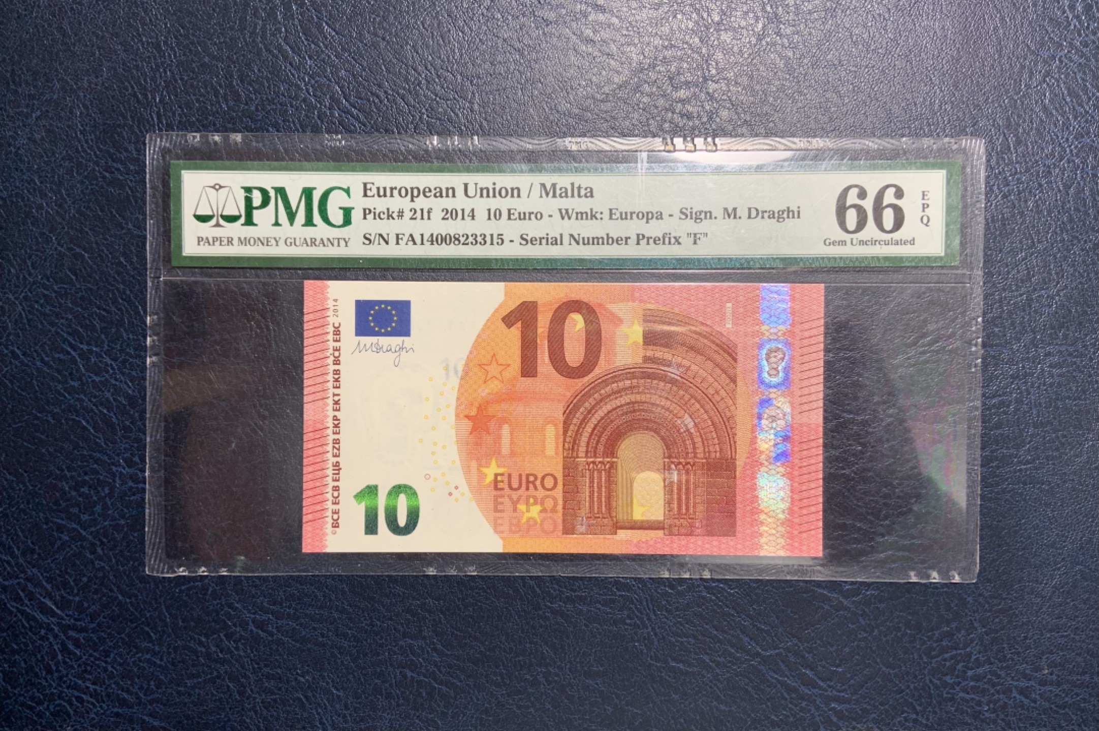 收藏联盟Quantum Auction 第244期拍卖  欧盟国家/马耳他2014年10欧元 PMG66