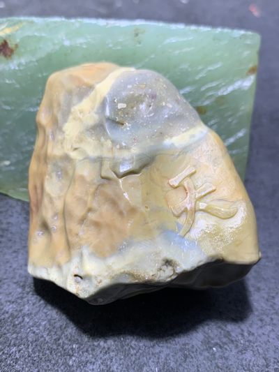 精美戈壁彩玉手工雕刻天地把件（吊坠)一个！ - 精美戈壁彩玉手工雕刻天地把件（吊坠)一个！