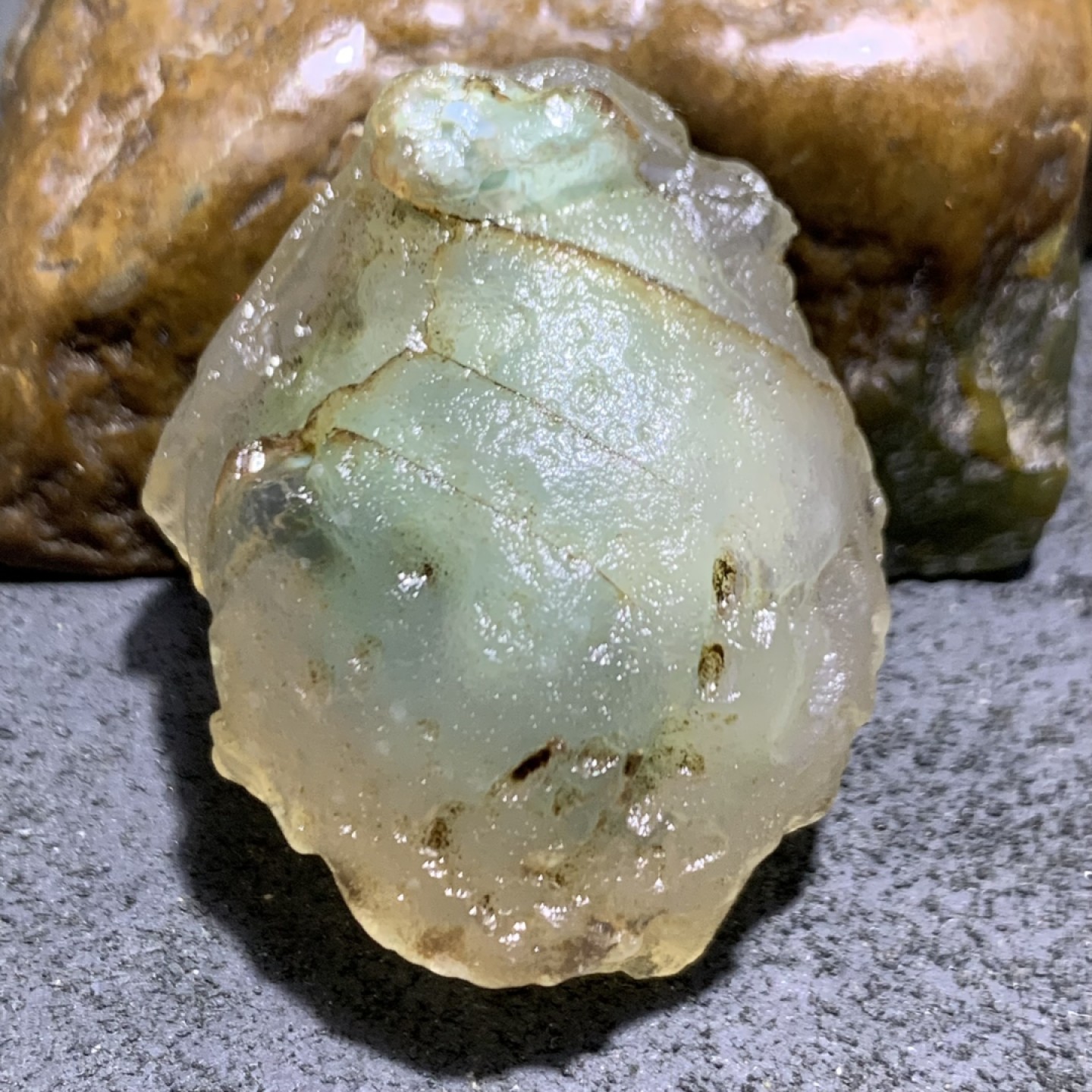 放福利！精美天然戈壁糖心玛瑙原石一颗，