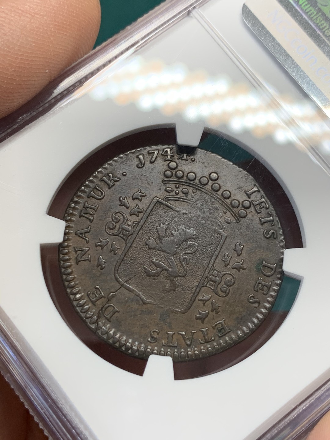 《竞宝斋》第148场-周日，周一 2场 (全场包邮) NGC-XF45 奥地利1744年 大奶妈铜板 此款是所见到品相最优秀的也是唯一一枚入盒 非常罕见