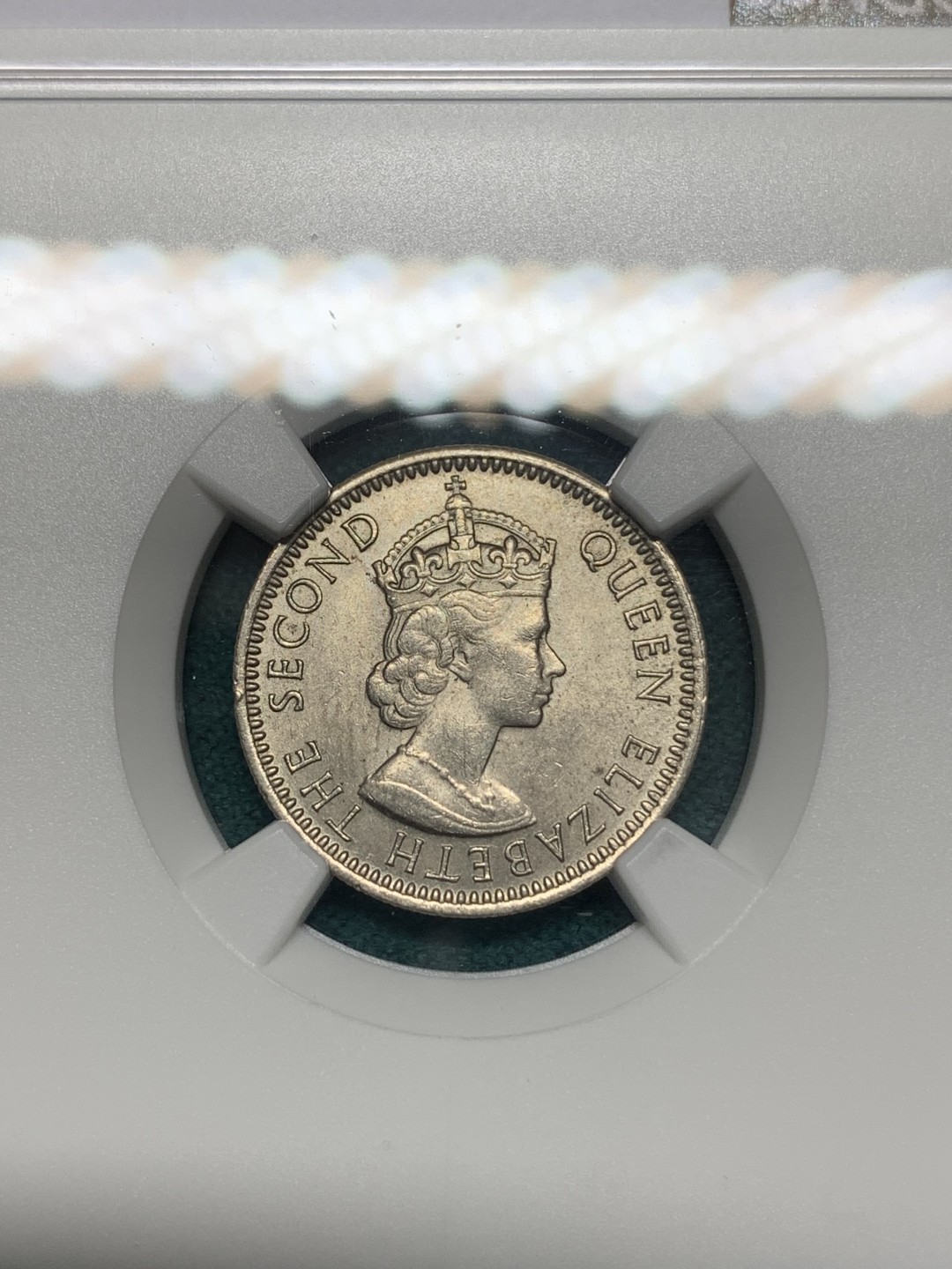 《竞宝斋》第148场-周日，周一 2场 (全场包邮) NGC-MS63 马来亚和英属婆罗洲 1961年 10分 伊丽莎白二世