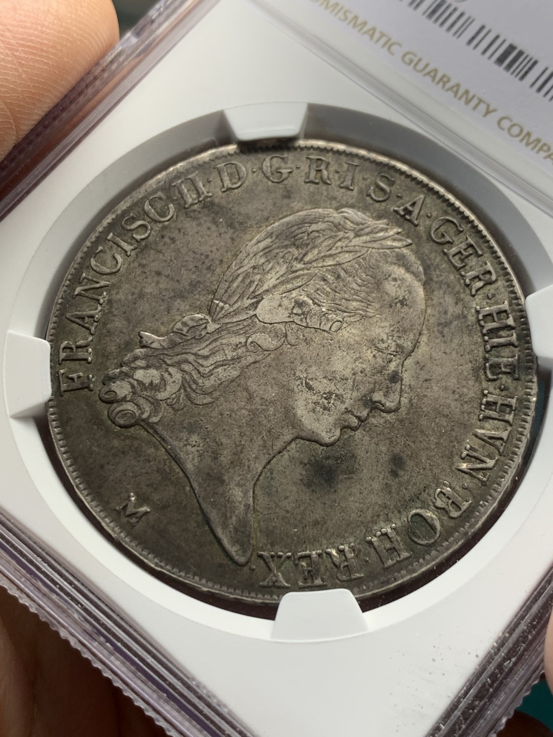 《竞宝斋》第148场-周日，周一 2场 (全场包邮) NGC-AU50 意大利1794年 米兰早1泰勒大银币 原味好品