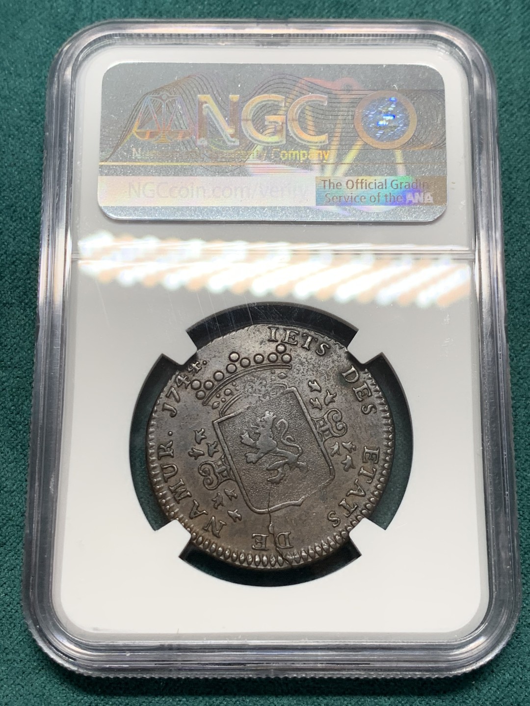 《竞宝斋》第148场-周日，周一 2场 (全场包邮) NGC-XF45 奥地利1744年 大奶妈铜板 此款是所见到品相最优秀的也是唯一一枚入盒 非常罕见