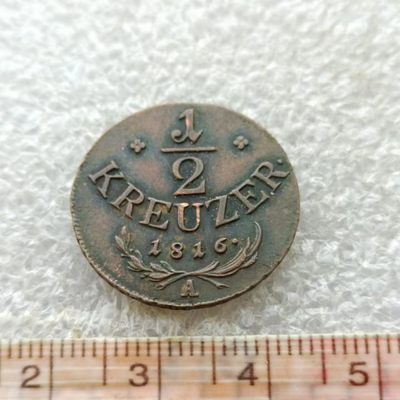 【淘币小摊】第八十一拍  散币场 本周七连拍  满百包邮 - 奥匈1816年1/2克鲁泽铜币
