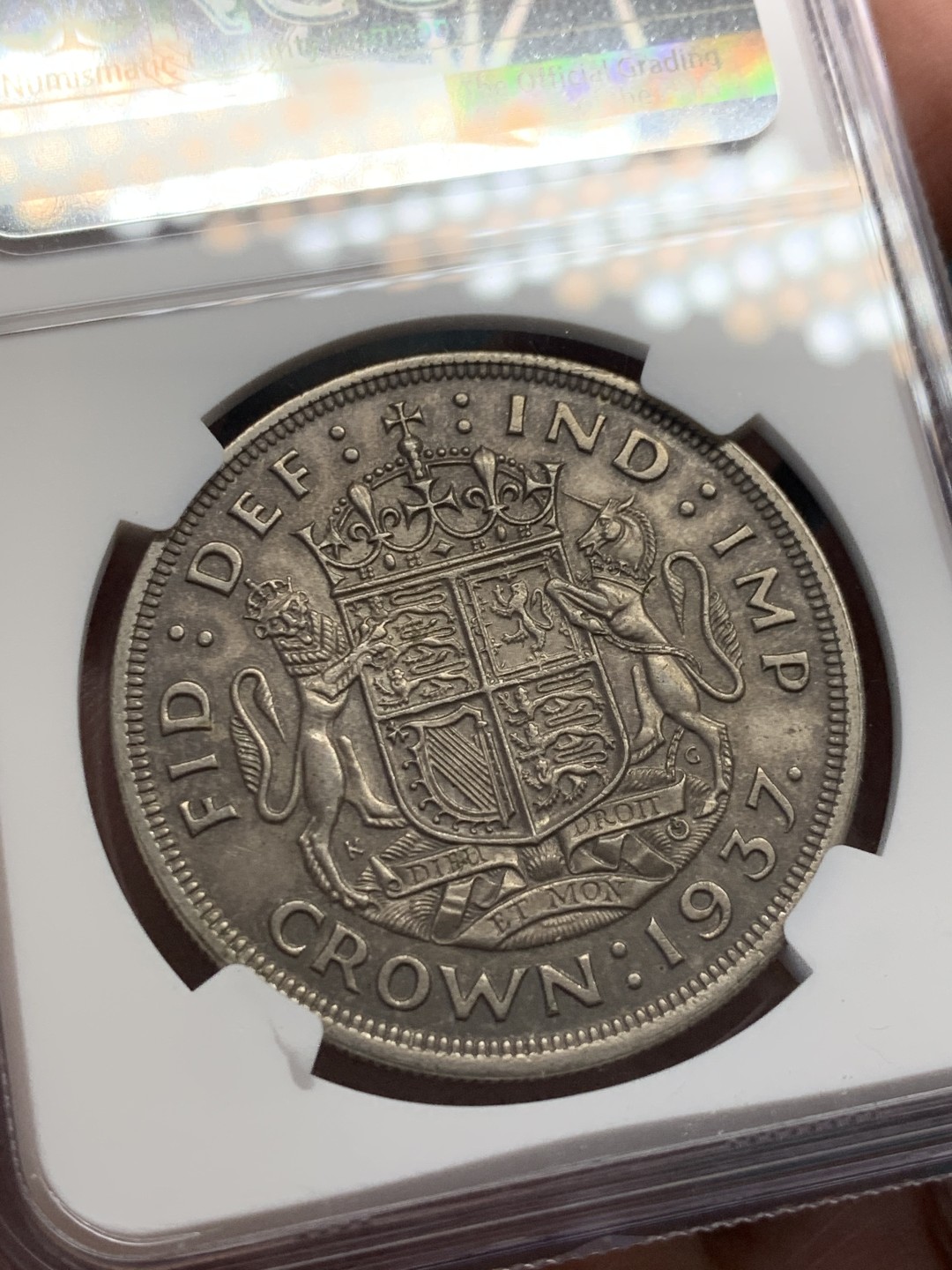 《竞宝斋》第148场-周日，周一 2场 (全场包邮) NGC-MS63 英国1937年 乔六克朗大银币