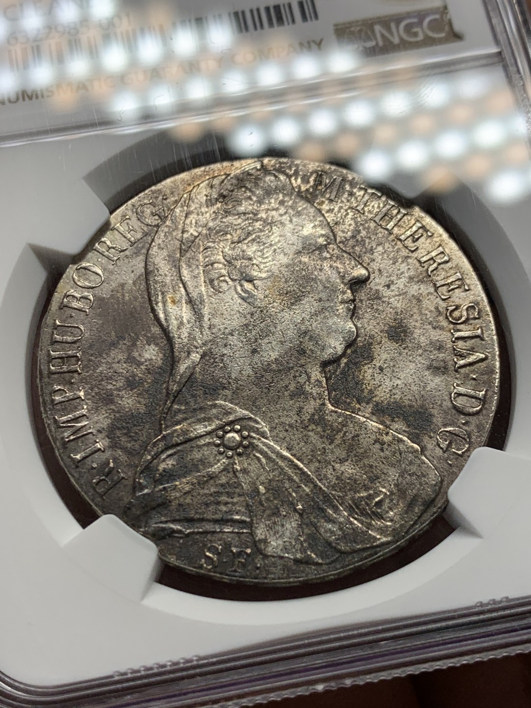 《竞宝斋》第148场-周日，周一 2场 (全场包邮) NGC AU 奥地利 1780 米兰大扣版特蕾西亚女王1泰勒银币1820年左右铸造