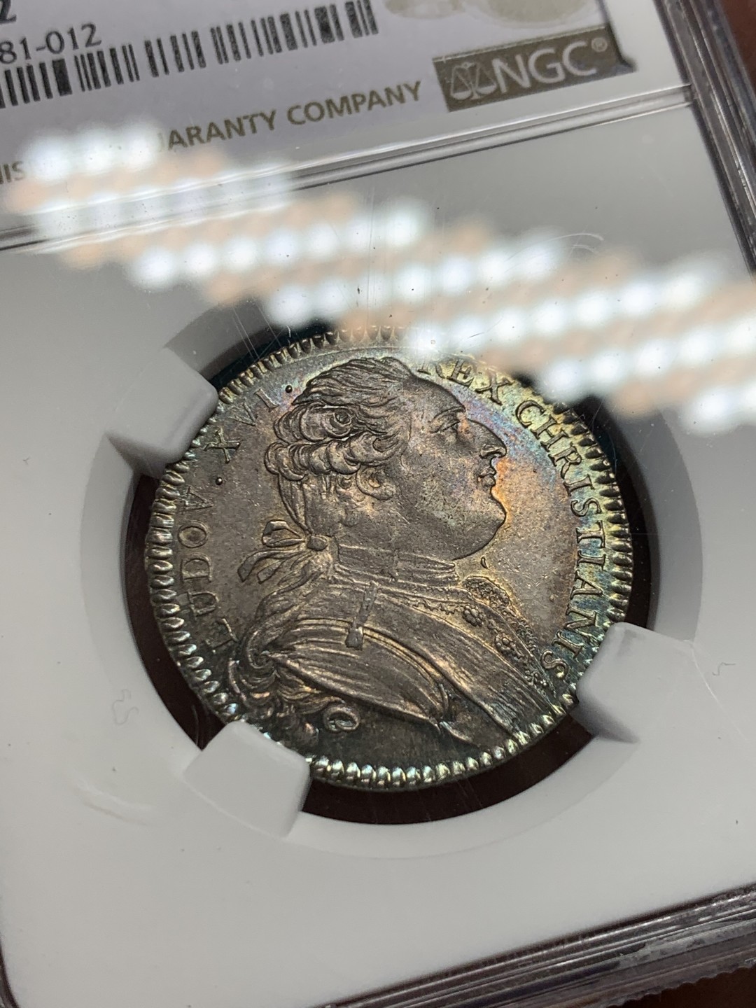 《竞宝斋》第148场-周日，周一 2场 (全场包邮) NGC-MS62 法国十八世纪 路易十五 皇家科学院 JETON 银质 顶级品相 五彩包浆