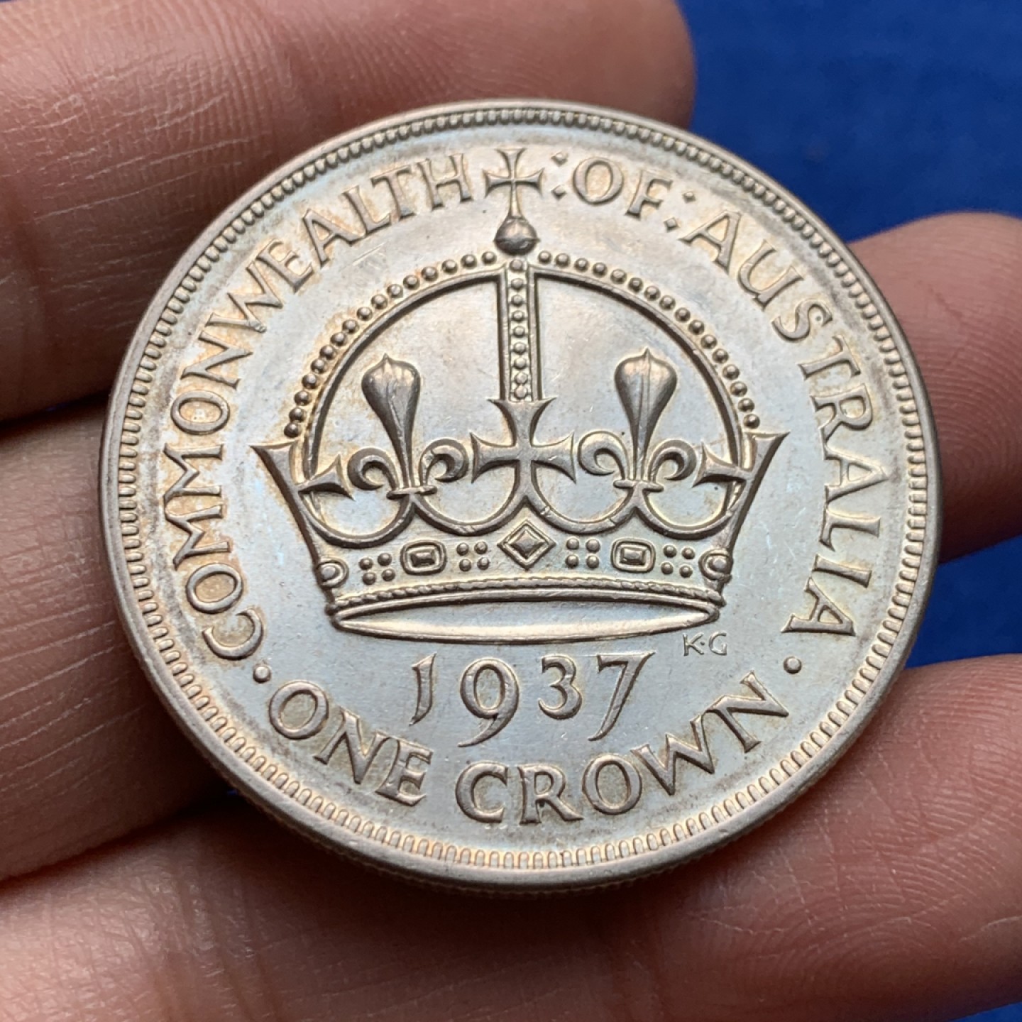 《竞宝斋》第148场-周日，周一 2场 (全场包邮) 2枚一起 澳大利亚1951年1弗洛林银币和1937年1克朗大银币 状态好