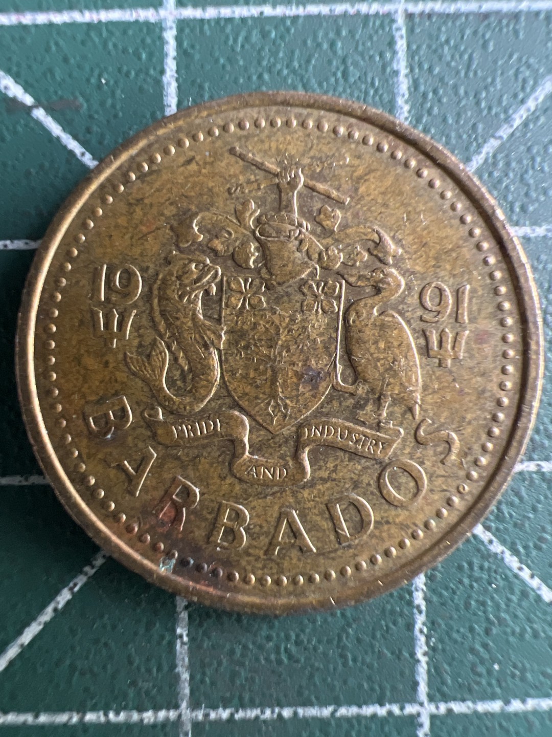 泡泡堂第284期  世界硬币 （无押金，捡漏，全场20包邮，偏远地区除外，接收代拍业务） 巴巴多斯五分