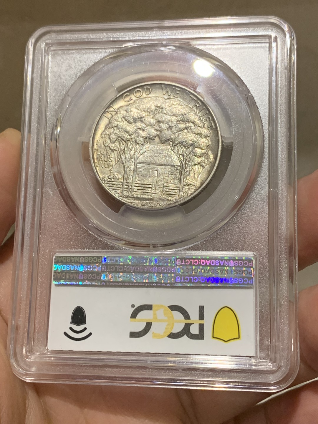 《竞宝斋》第148场-周日，周一 2场 (全场包邮) PCGS-MS63 美国 1922年 50美分 银币 格兰特将军 较少见半美元品种 纪念格兰特诞辰100周年 设计精美