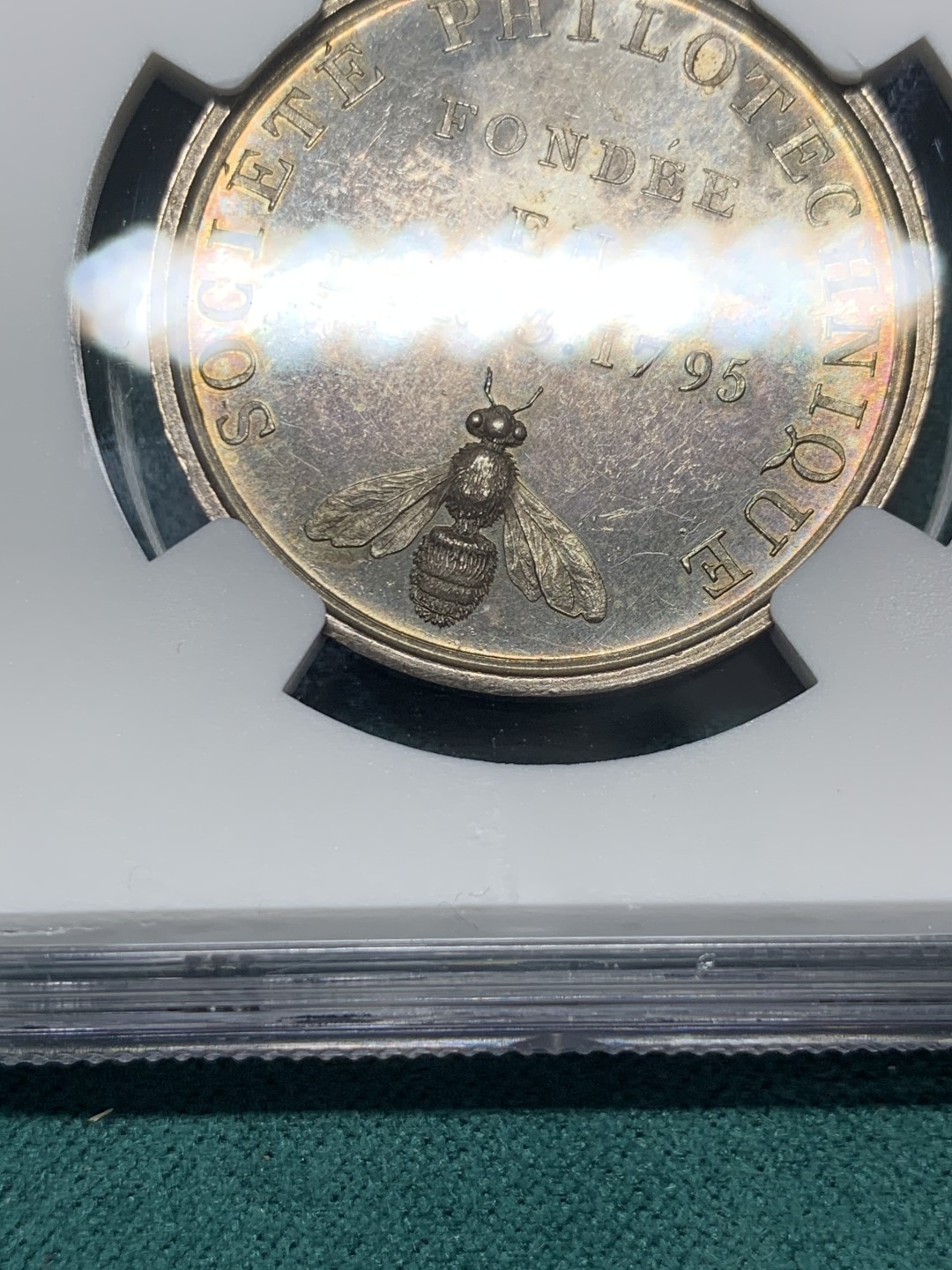 《竞宝斋》第148场-周日，周一 2场 (全场包邮) NGC-MS62 法国1795年 圆形JETON 银质 罕见品种