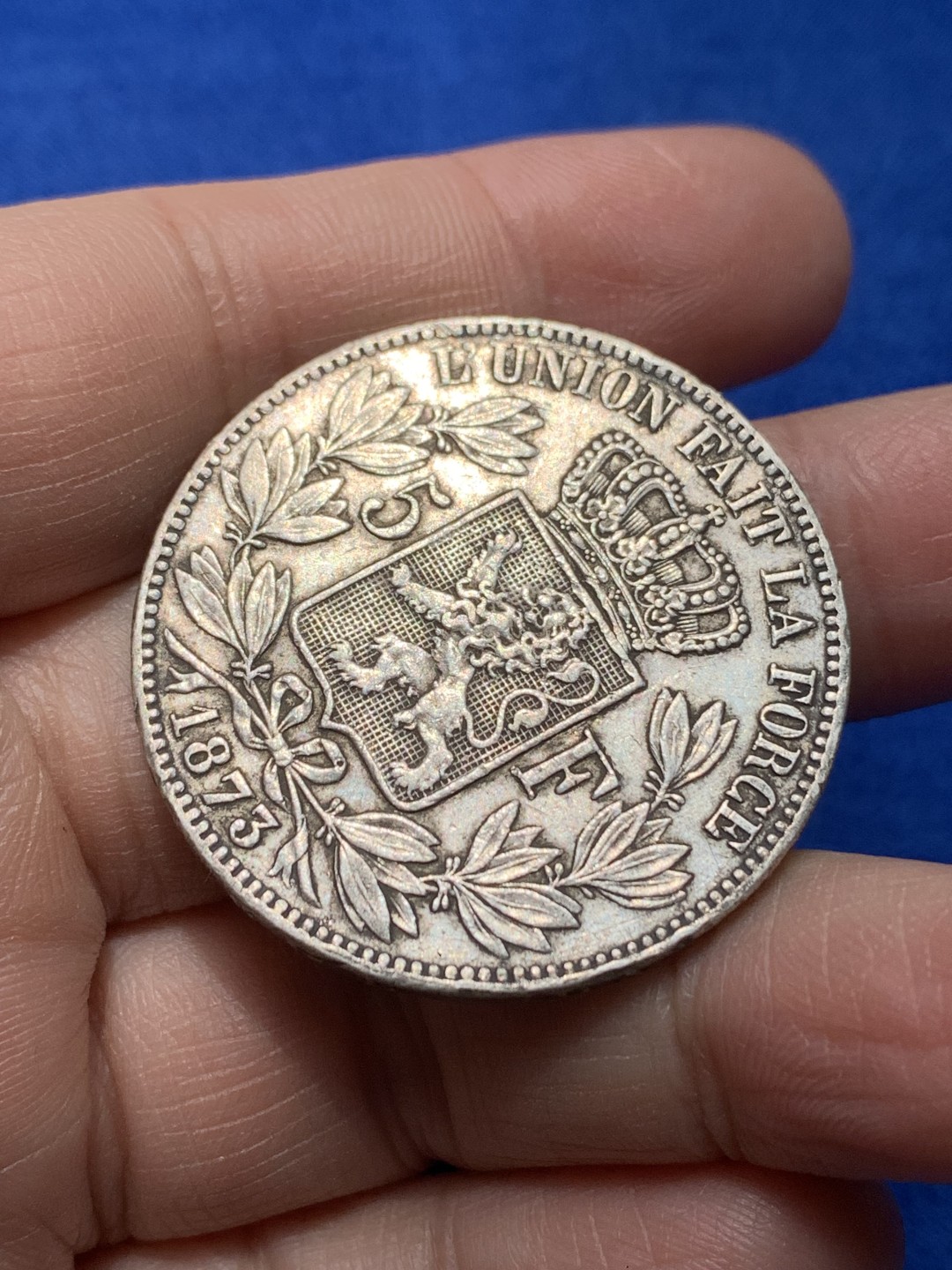 《竞宝斋》第148场-周日，周一 2场 (全场包邮) 比利时 1873年 利奥波德二世 五法郎 大银币