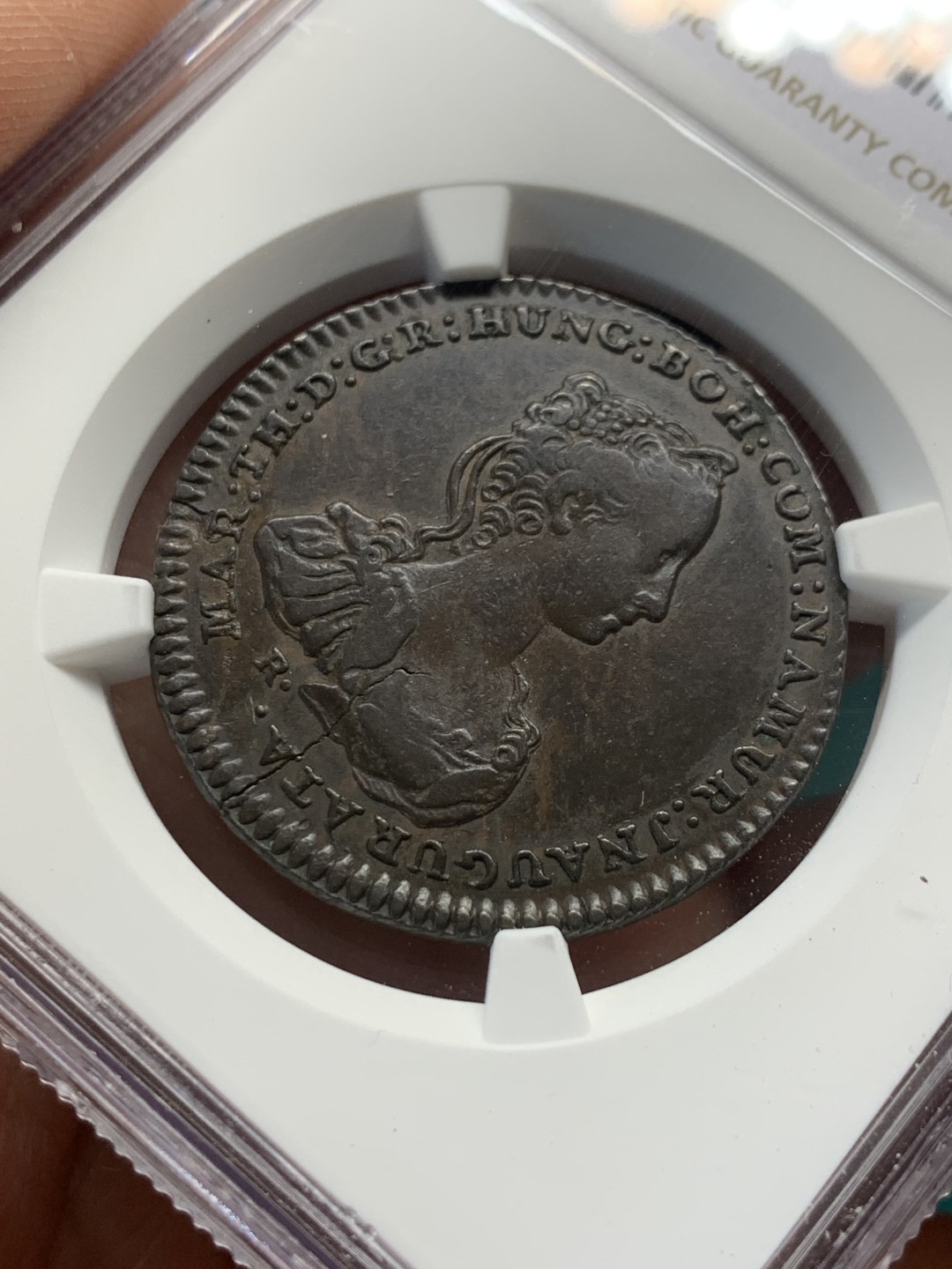 《竞宝斋》第148场-周日，周一 2场 (全场包邮) NGC-XF45 奥地利1744年 大奶妈铜板 此款是所见到品相最优秀的也是唯一一枚入盒 非常罕见