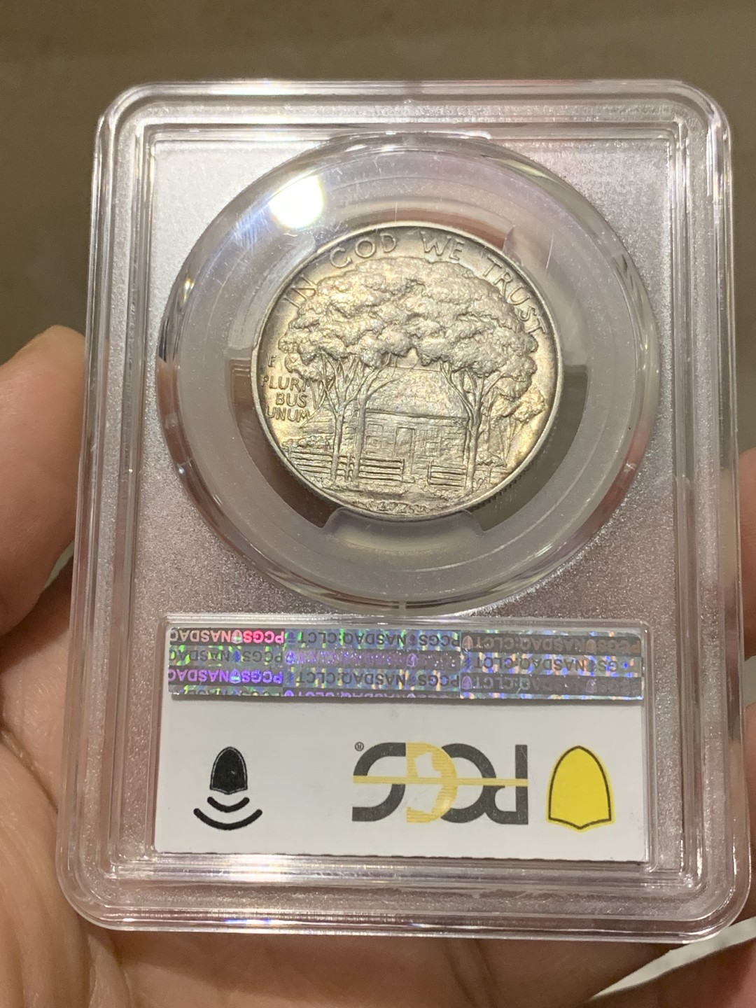 《竞宝斋》第148场-周日，周一 2场 (全场包邮) PCGS-MS63 美国 1922年 50美分 银币 格兰特将军 较少见半美元品种 纪念格兰特诞辰100周年 设计精美