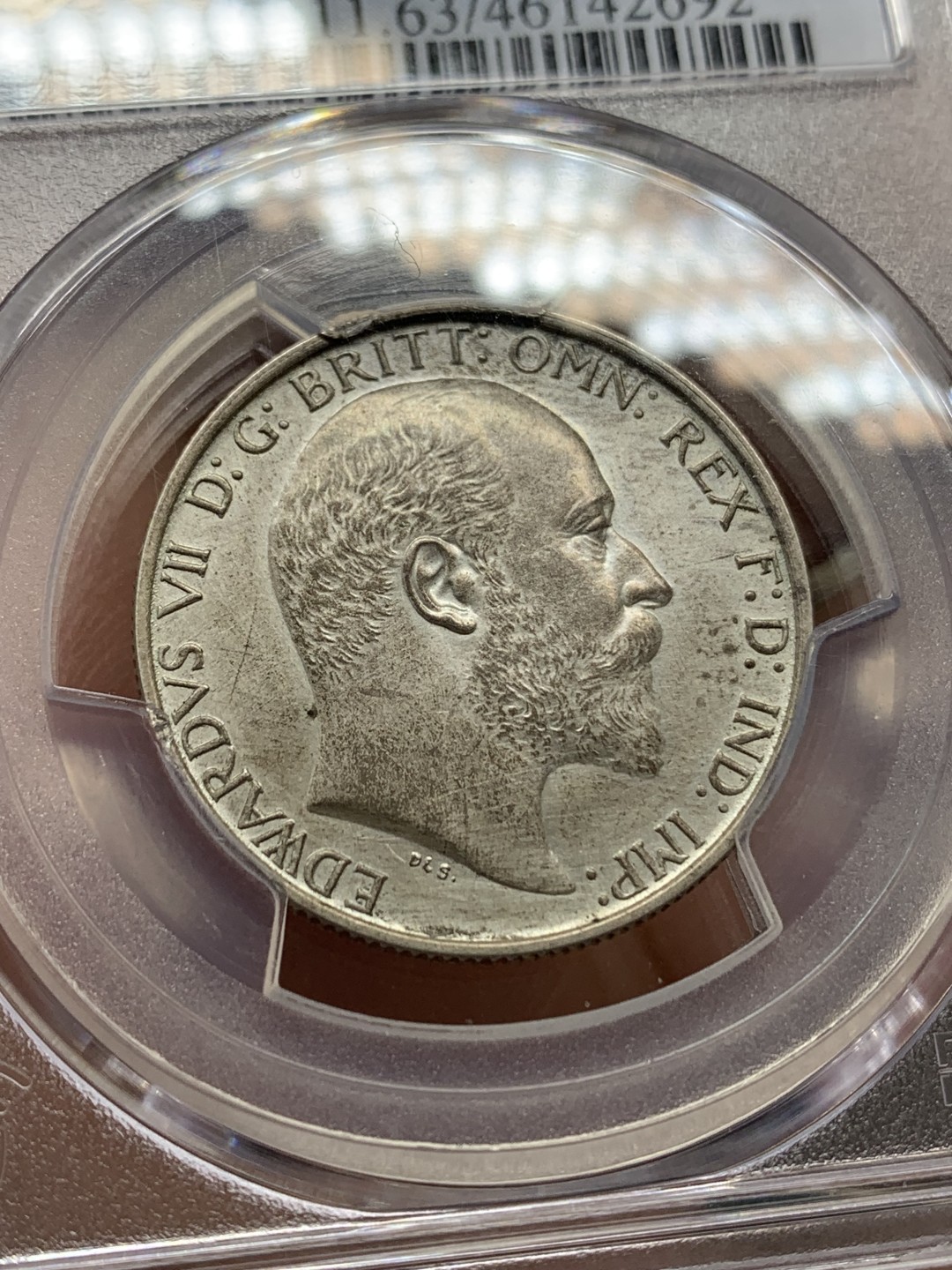 《竞宝斋》第148场-周日，周一 2场 (全场包邮) PCGS PR63 英国 1902年爱德华七世 海神 精制版 弗洛林银币（2先令）状态温润 难得