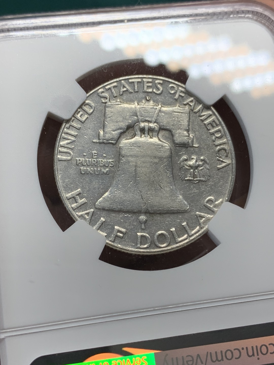 《竞宝斋》第148场-周日，周一 2场 (全场包邮) NGC AU 1963 美国法兰克林 半圆银币