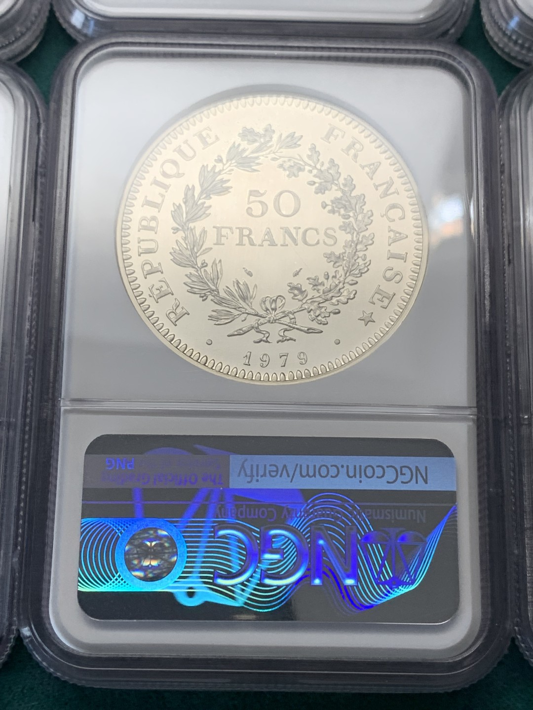 《竞宝斋》第148场-周日，周一 2场 (全场包邮) 法国1979年 加厚piefort 大力神系列十枚套 全部原厂封装去送评的