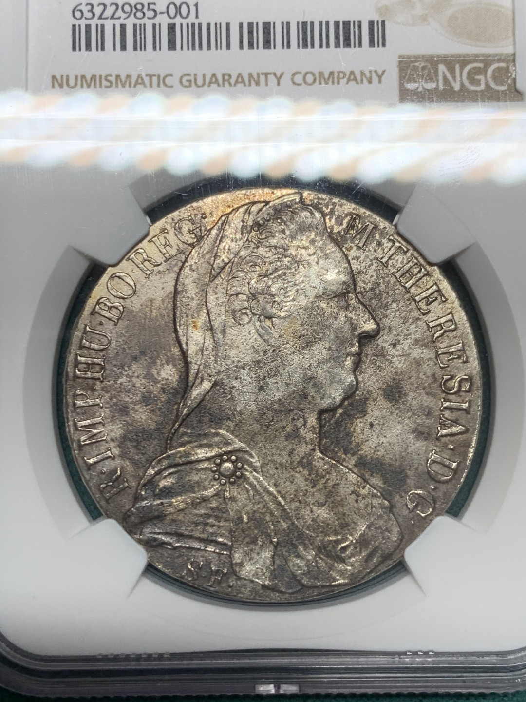 《竞宝斋》第148场-周日，周一 2场 (全场包邮) NGC AU 奥地利 1780 米兰大扣版特蕾西亚女王1泰勒银币1820年左右铸造