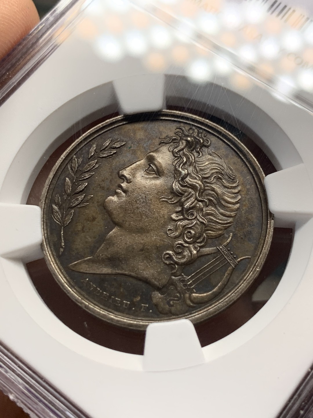 《竞宝斋》第148场-周日，周一 2场 (全场包邮) NGC-MS62 法国1795年 圆形JETON 银质 罕见品种