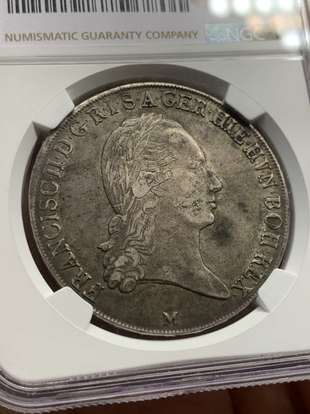 《竞宝斋》第148场-周日，周一 2场 (全场包邮) NGC-AU50 意大利1794年 米兰早1泰勒大银币 原味好品